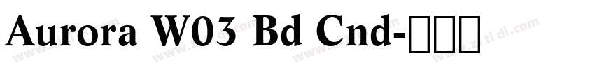 Aurora W03 Bd Cnd字体转换